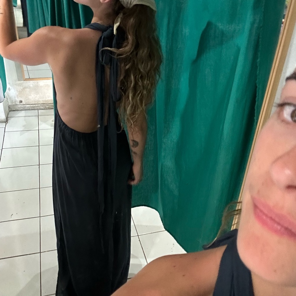 Navy blue hippie dress